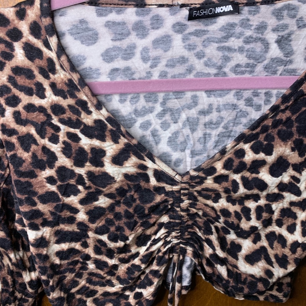 Leopard fashion nova crop top